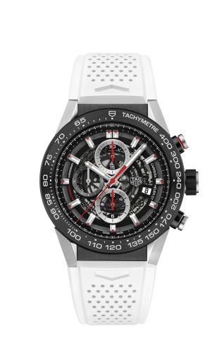 TAG Heuer Carrera Calibre Heuer 01 45 Stainless Steel / Skeleton / White Touch